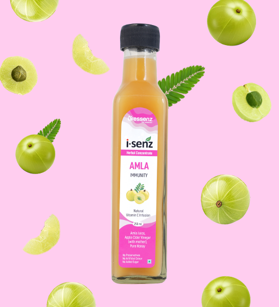 Amla-rich blend with natural vitamin C, ACV, and honey to support daily immunity and antioxidant support.