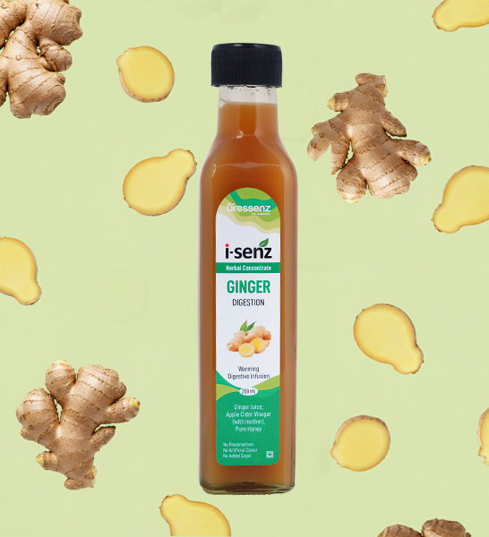 Ginger, ACV, and honey blend to support digestion, gut comfort, and throat wellness.